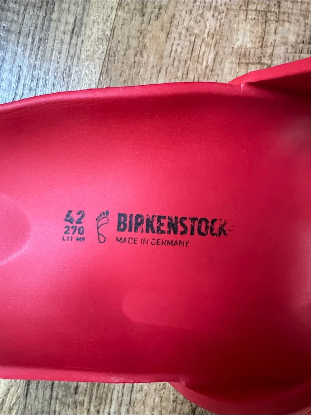 Women's Birkenstock Barbados EVA Red Slide Sandals Sz: 11 NWOT ✨